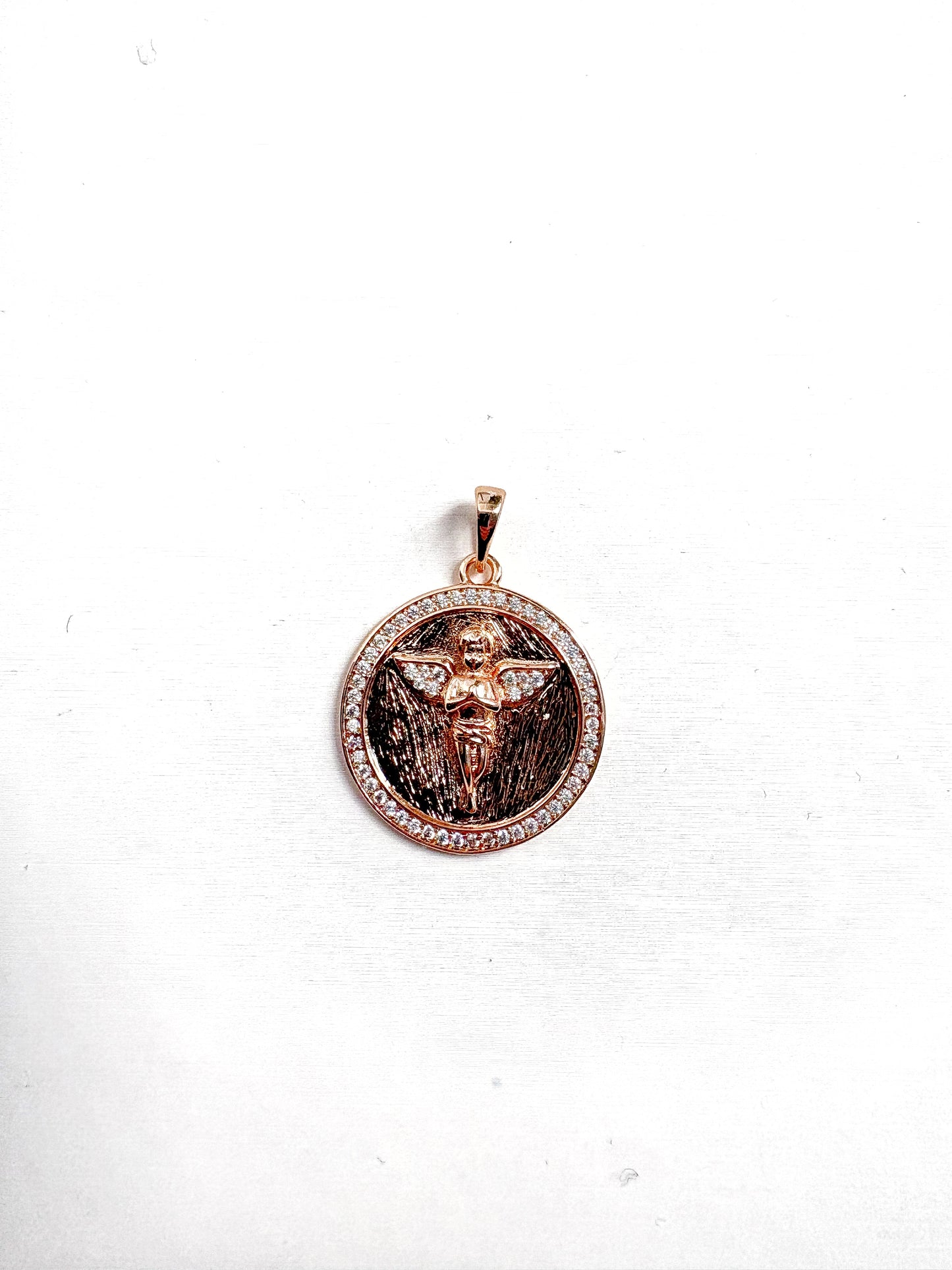 Collier Médaille Ange - Laiton doré