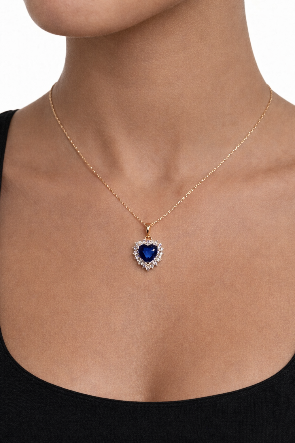 Collier Ocean’s heart - Laiton doré