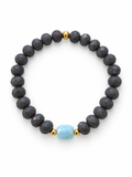 Bracelet Kaia - Gris, neige - Fait main