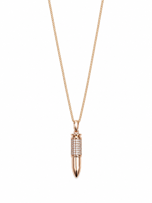 Collier Peace Bullet - Laiton doré
