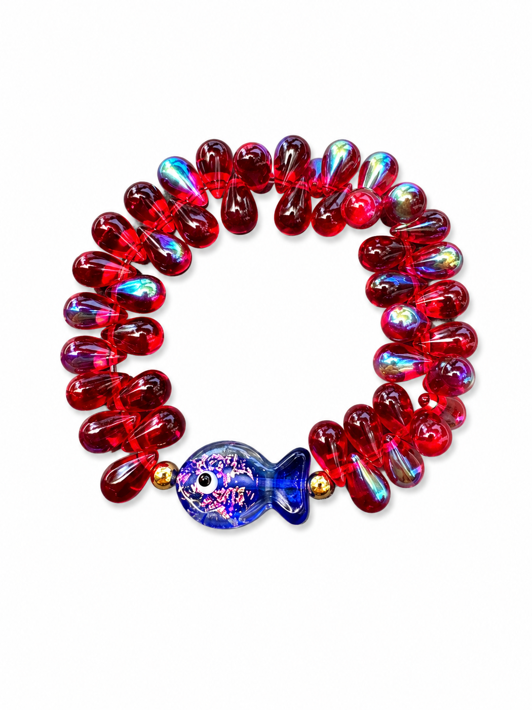 Bracelet Fishy Rouge - Fait main