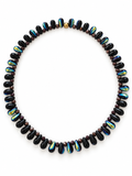Collier Gouttes fin - Noir - Fait main, perles de verre
