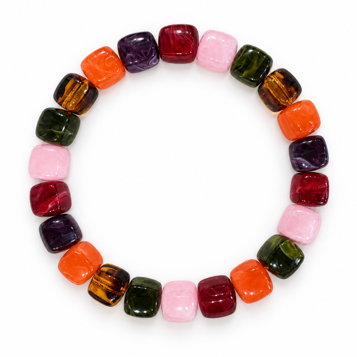 Collier Paloma - Multicolore - Fait main, perles de résine