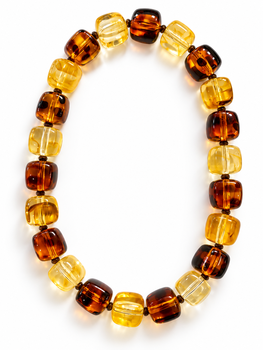 Collier Chloé - Léopard et Jaune - Fait main, perles en résine