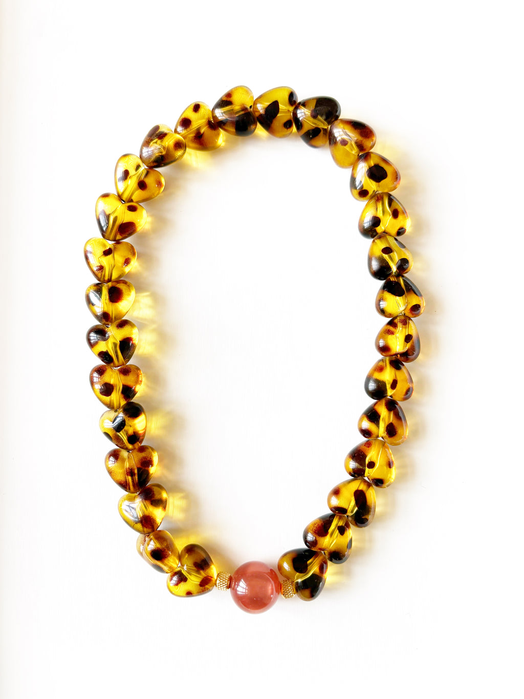 Collier cœurs léopard