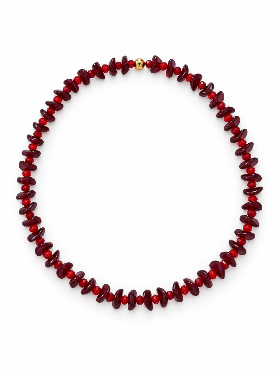 Collier Fruits Rouges - Fait main, perles de verre