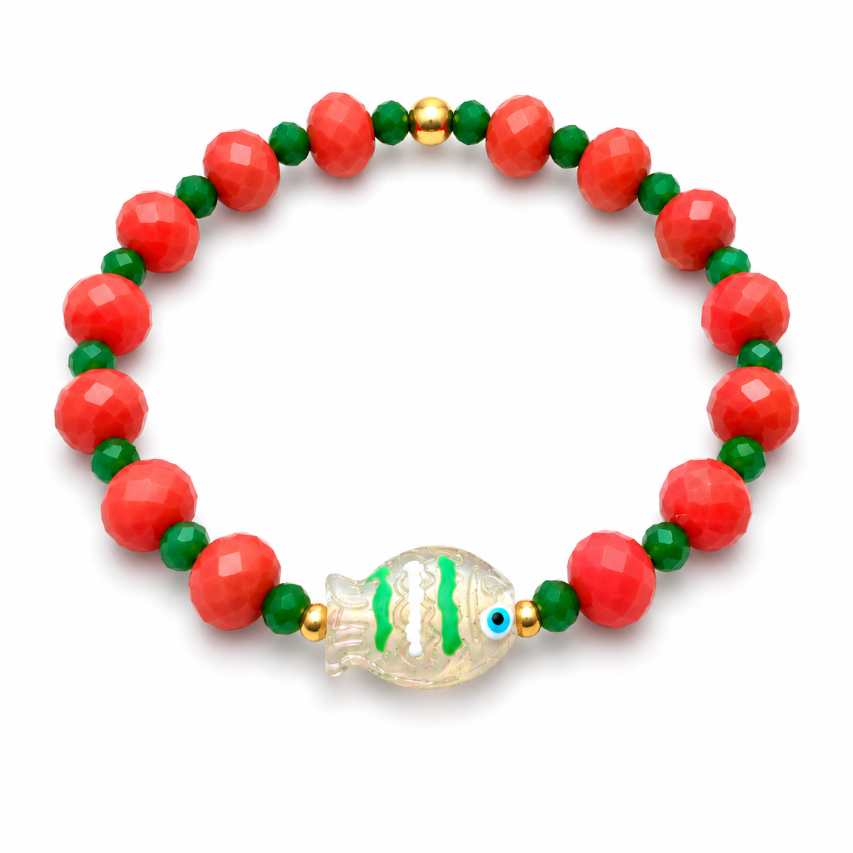 Bracelet Fish Orange - Fait main