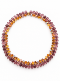 Collier Goutte mixte - Mauve & Miel - Fait main, perles de verre