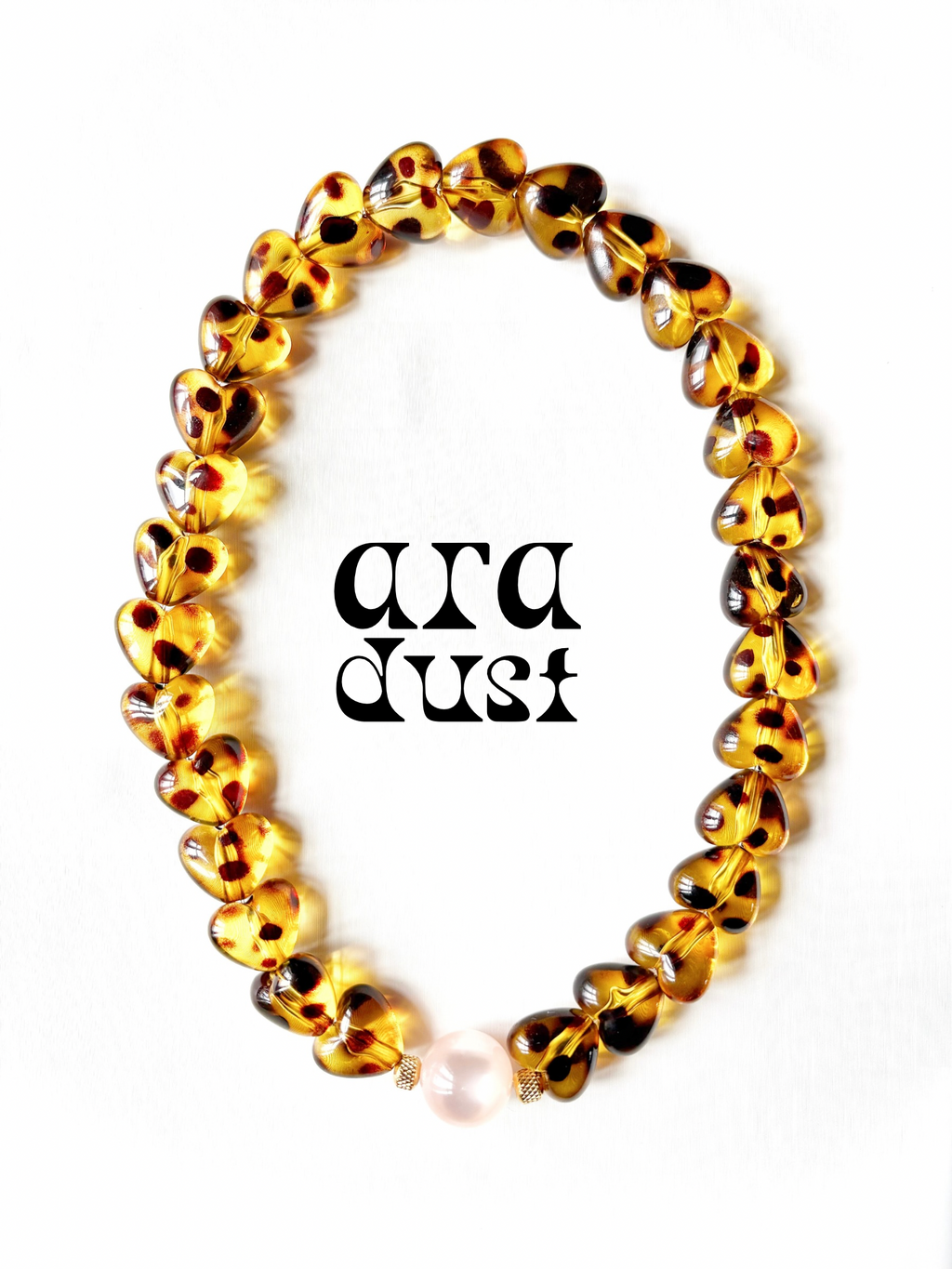 Collier cœurs léopard