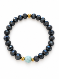 Bracelet Kaia - Gris anthracite, neige - Faig main