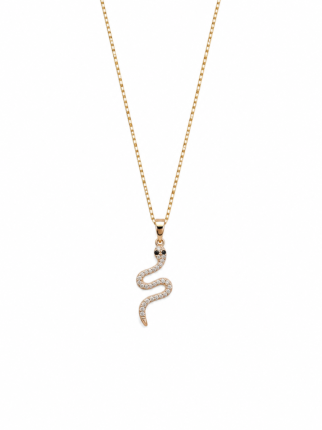 Collier baby snake - Laiton doré
