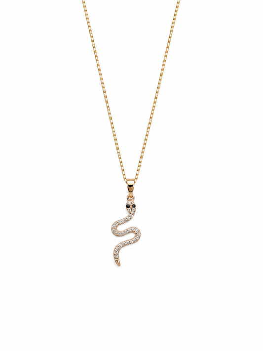 Collier baby snake - Laiton doré