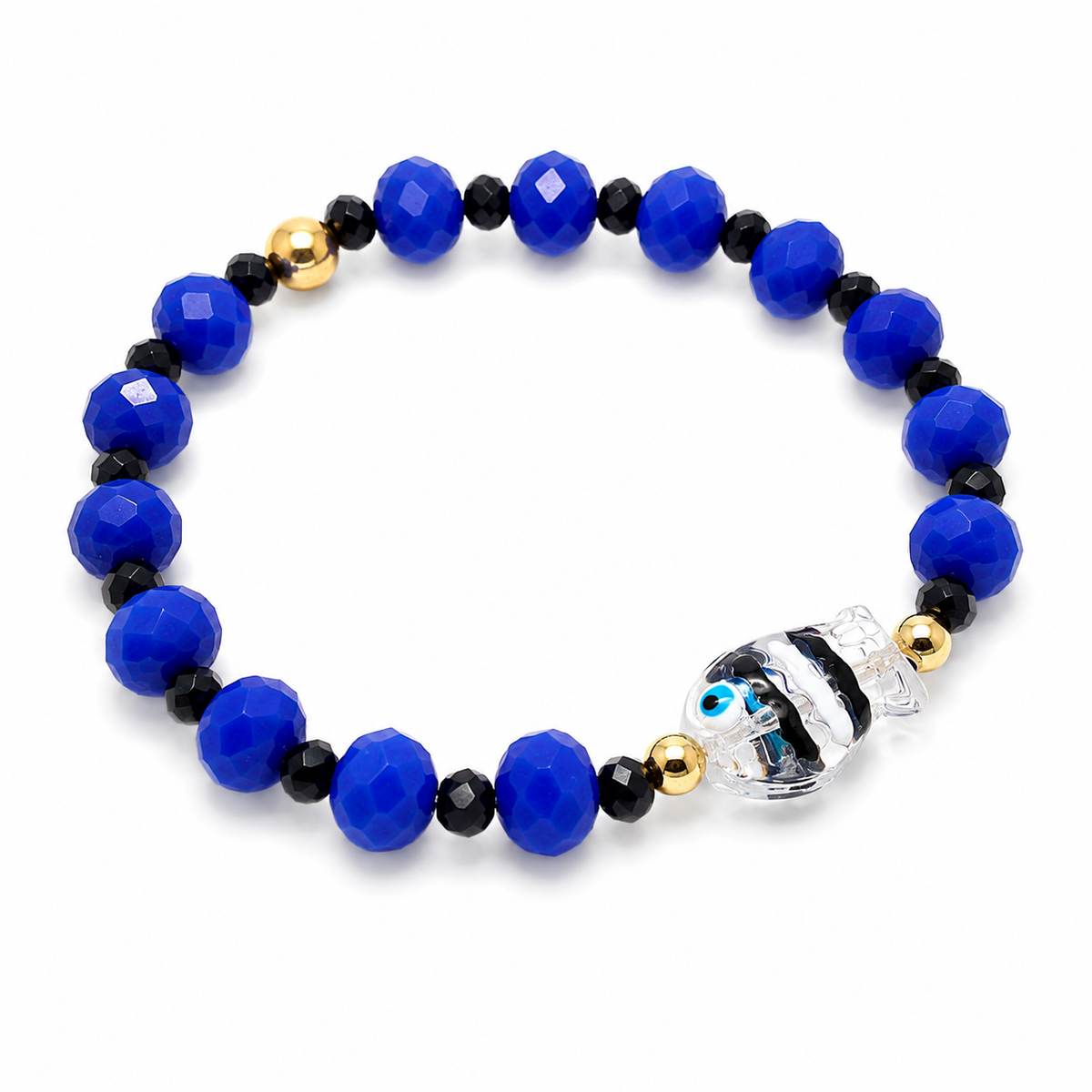 Bracelet Fish Bleu Roi - Fait main