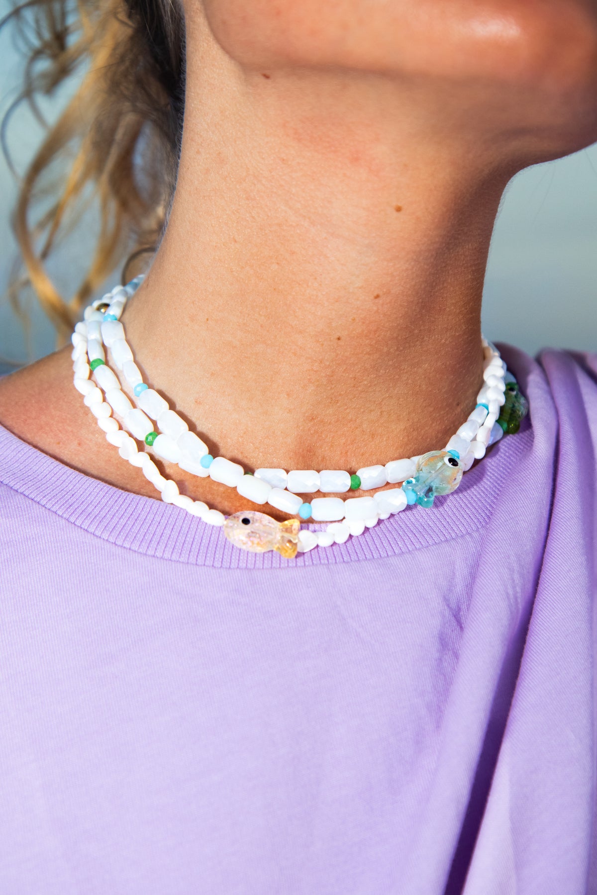 Collier Biarritz - Fait main - Poisson en verre