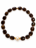 Collier Claudia - Chocolat - Fait main, perles en résine