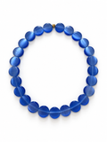Collier Galet mini - Bleu - Fait main, perles de verre
