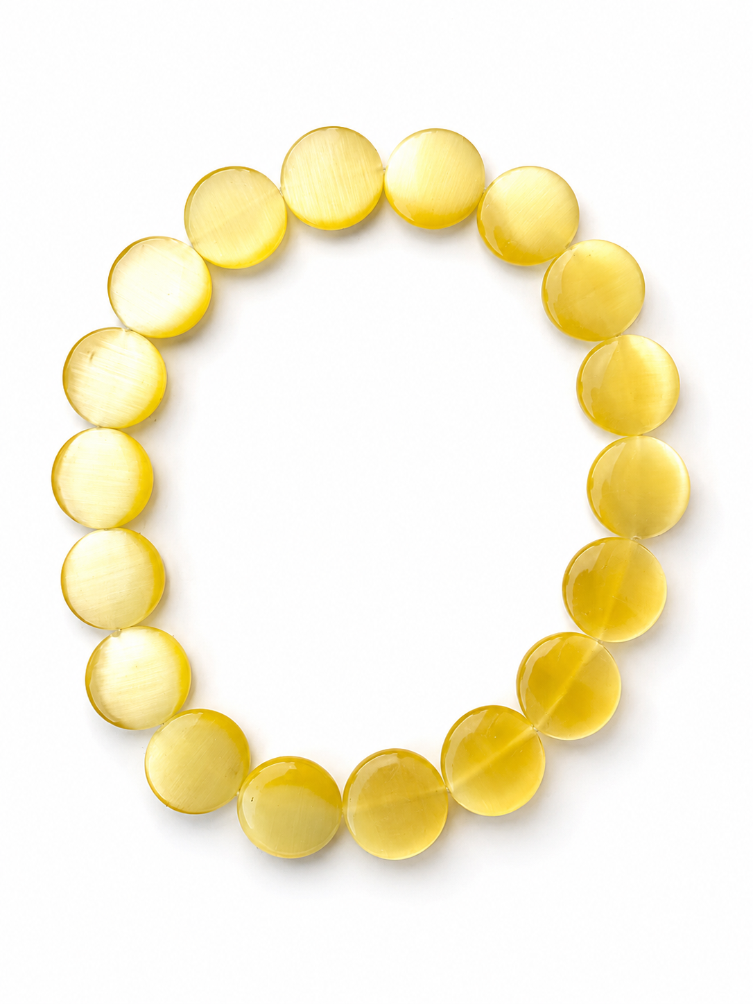 Collier Galet - Citron - Fait main, perles de verre