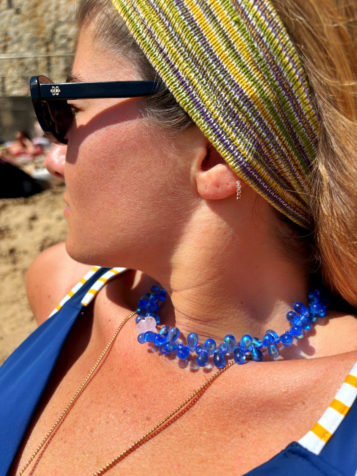 Collier Fishy Bleu - Fait main
