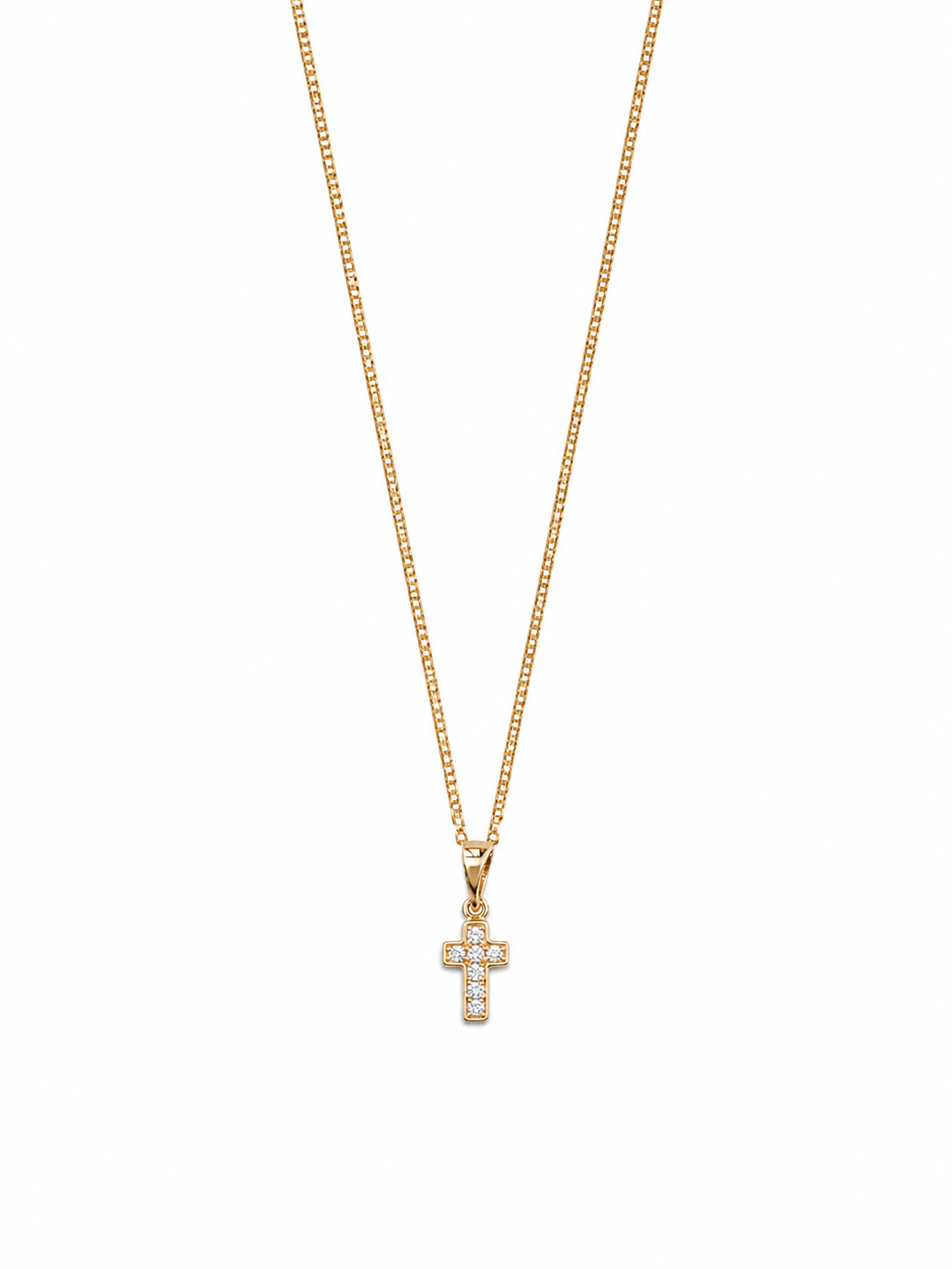 Collier baby cross - Laiton doré