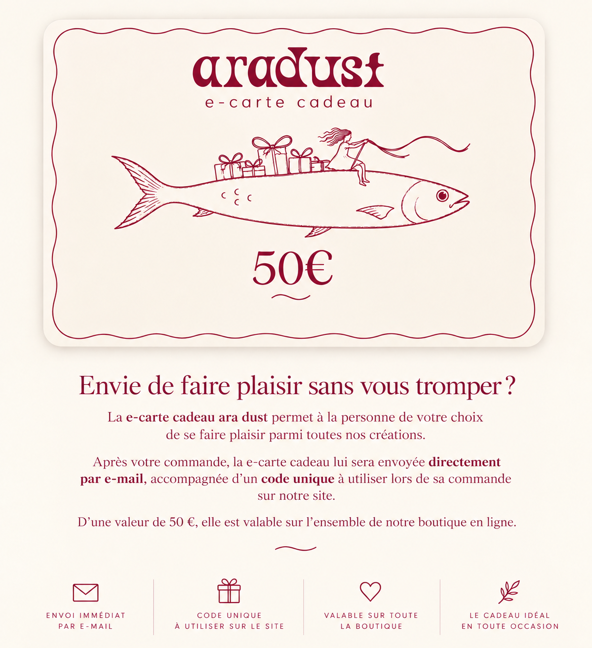 E-Carte Cadeau aradust