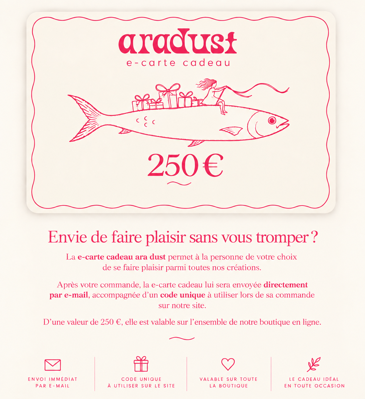 E-Carte Cadeau aradust
