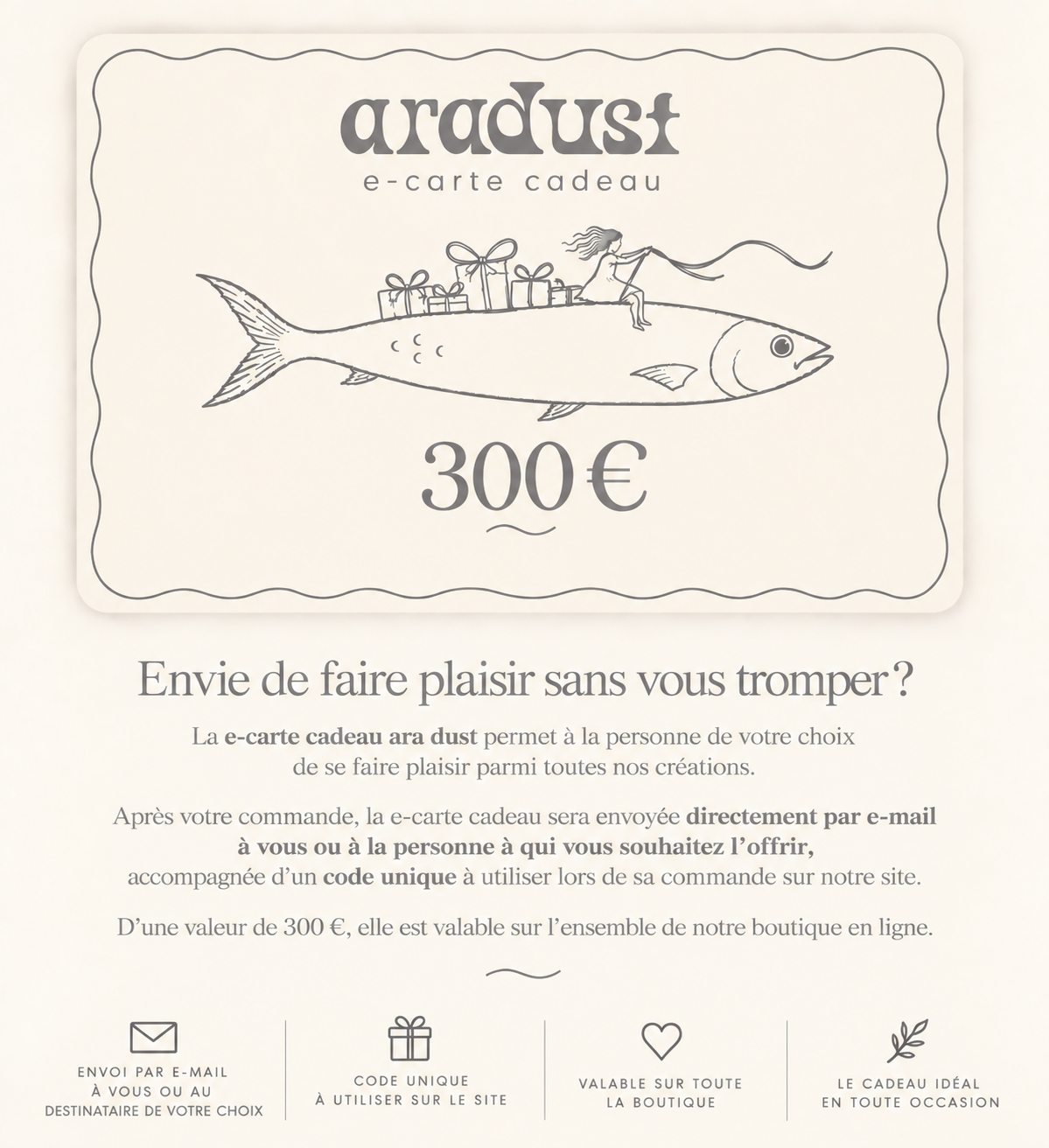 E-Carte Cadeau aradust