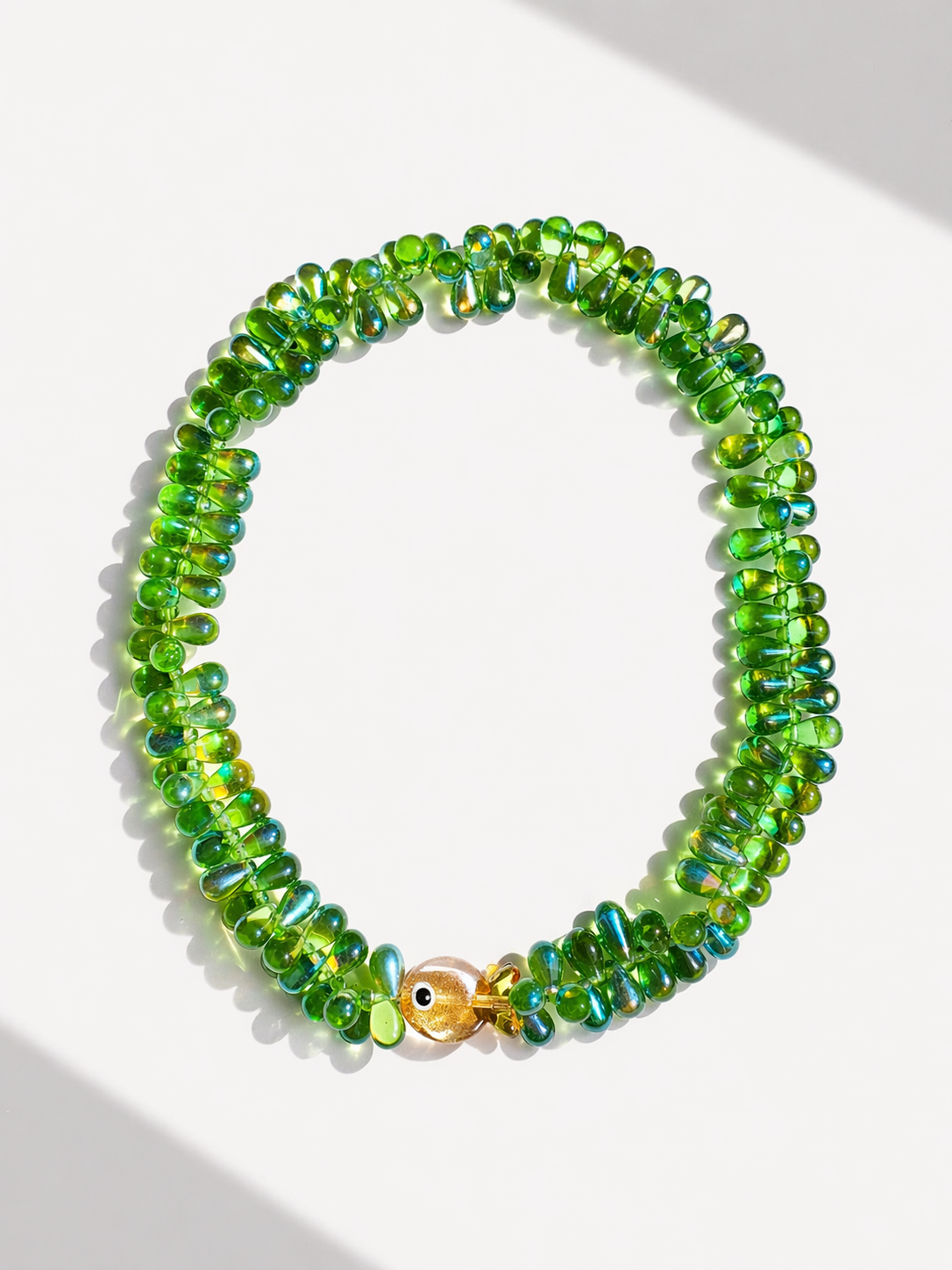 Collier Fishy Vert - Fait main