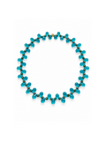 Collier Gouttes - Bleu/gris - Fait main, perles de verre