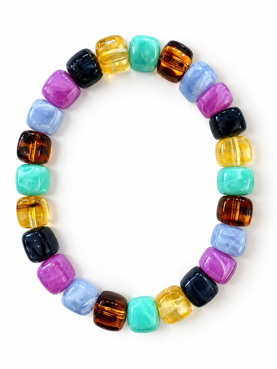 Collier Christy - Multicolore - Fait main, perles en résine