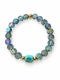 Bracelet Elsa - Bleu, canard - Fait main