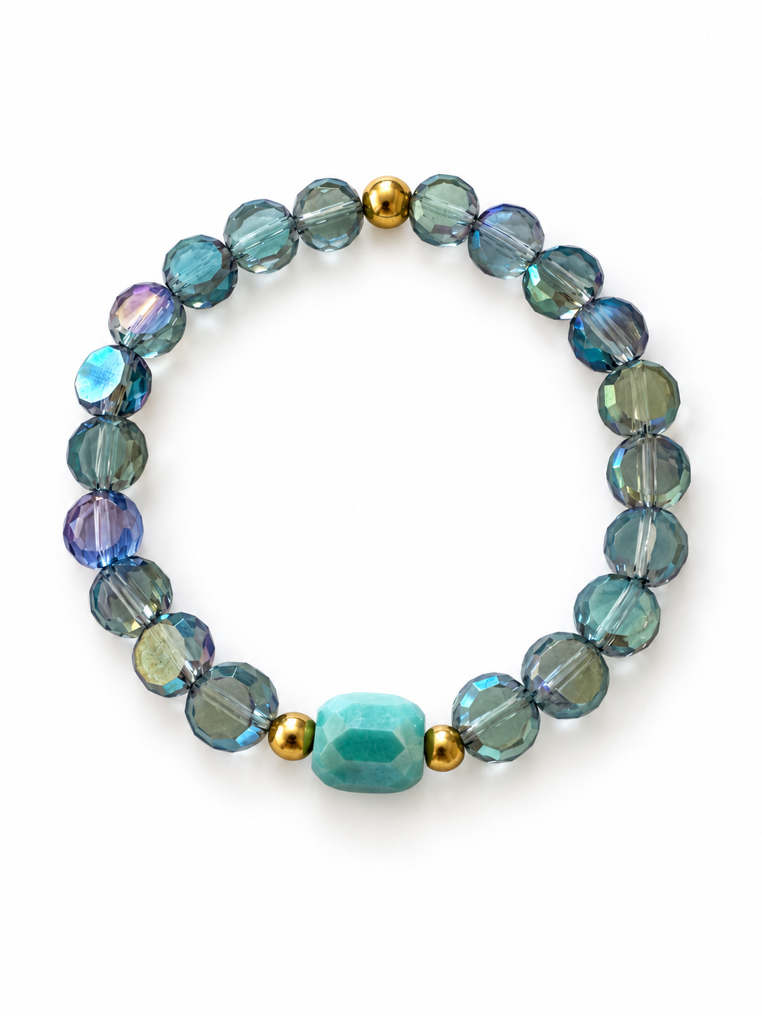 Bracelet Elsa - Bleu, canard - Fait main