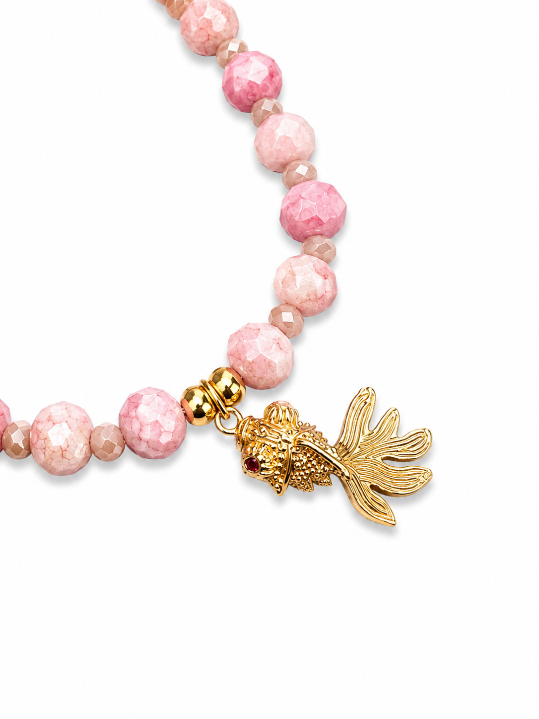 Collier Nath rose - Fait main