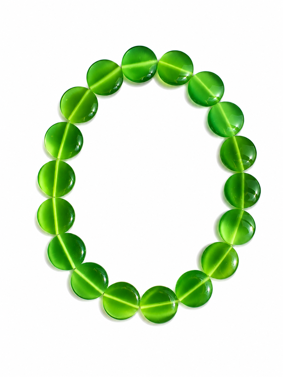 Collier Galet - Kiwi - Fait main, perles de verre