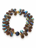 Bracelet Gouttes - Gris - Fait main, perles de verre