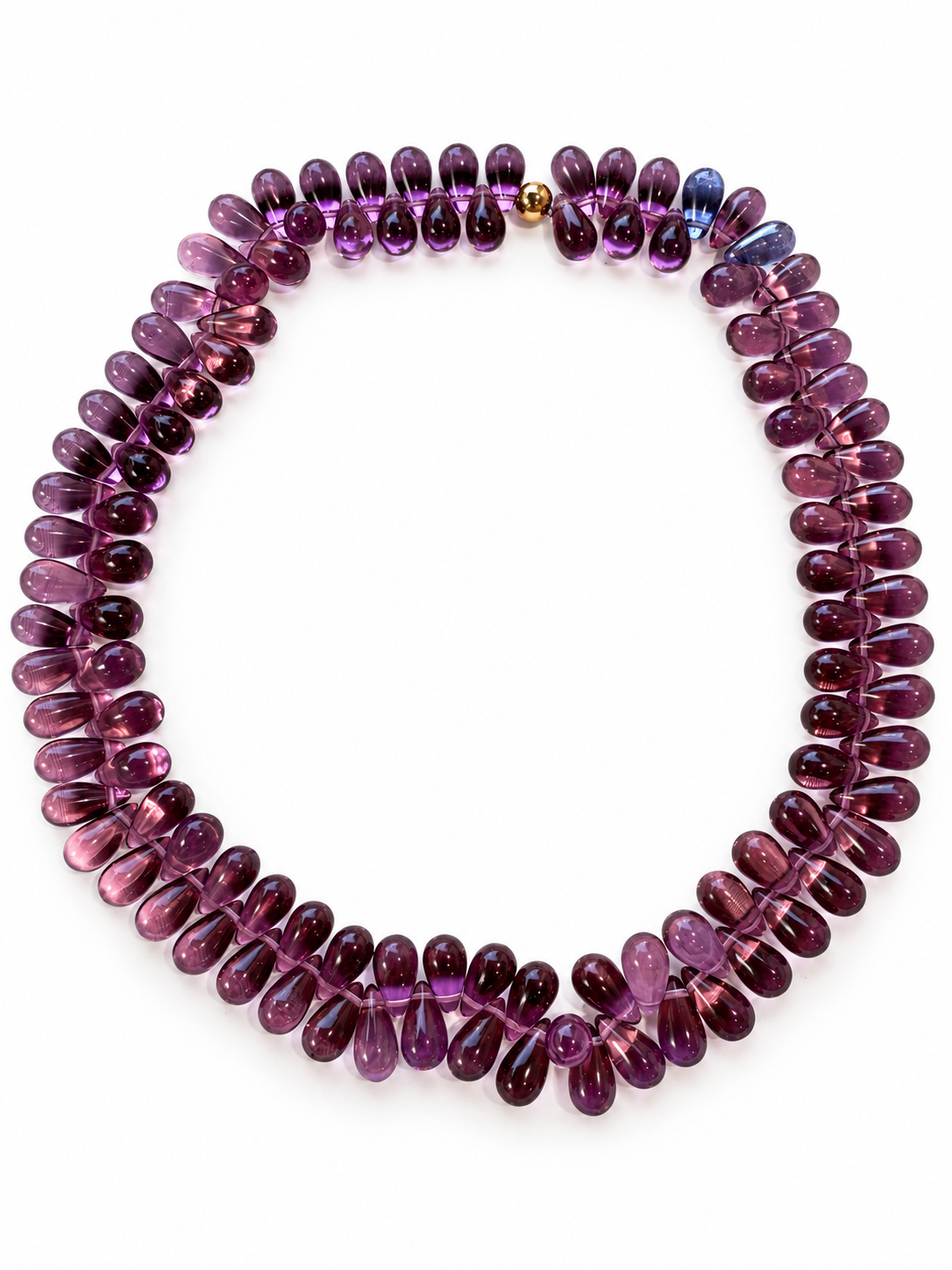 Collier Goutte - Mauve - Fait main, perles de verre