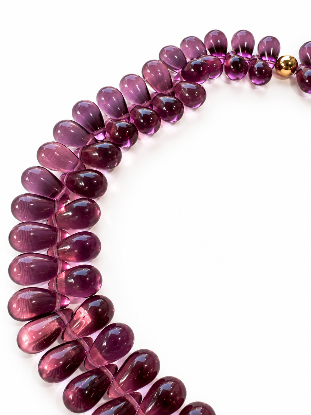 Collier Goutte - Mauve - Fait main, perles de verre