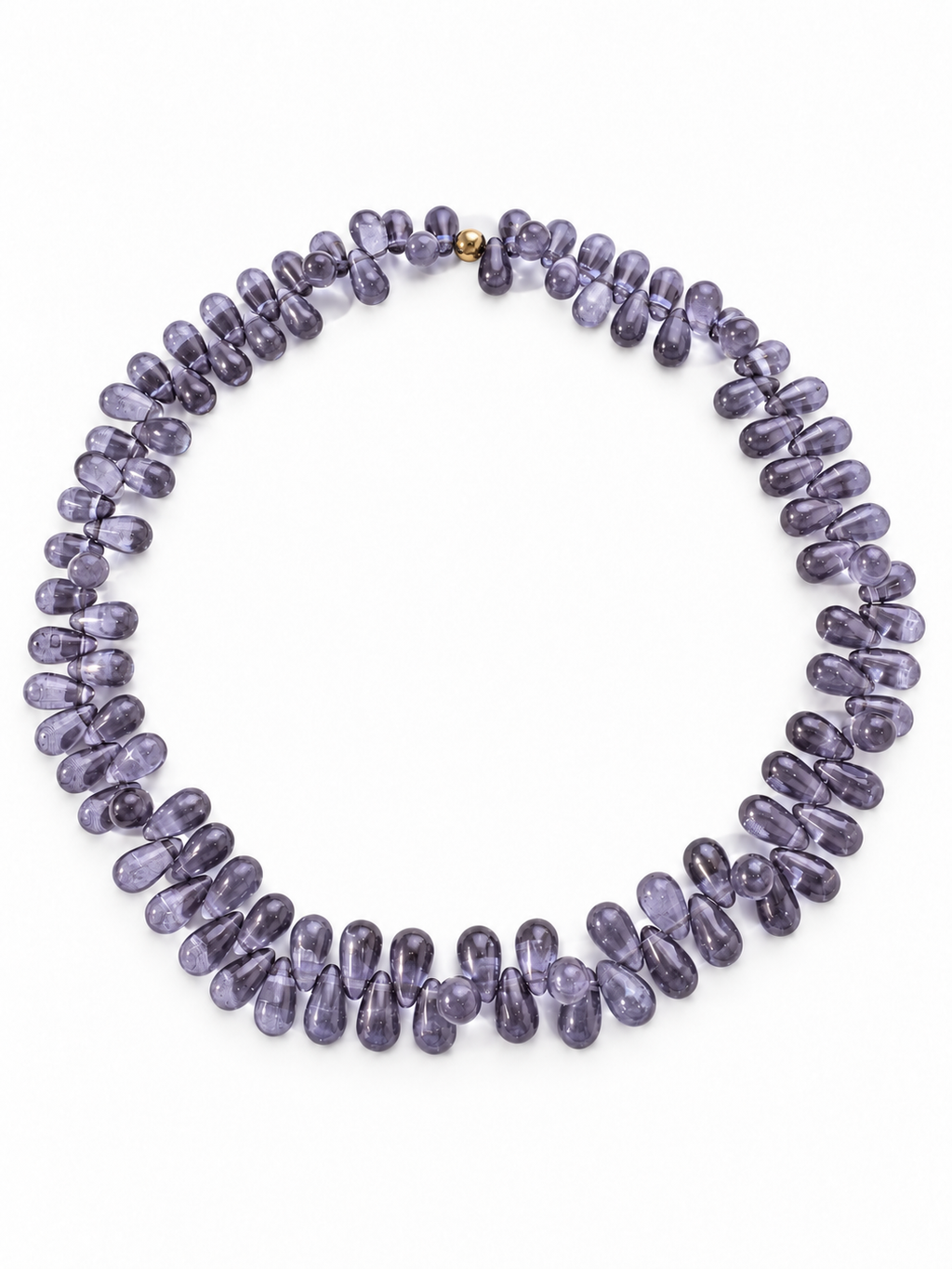 Collier Gouttes - Lavande - Fait main, perles de verre