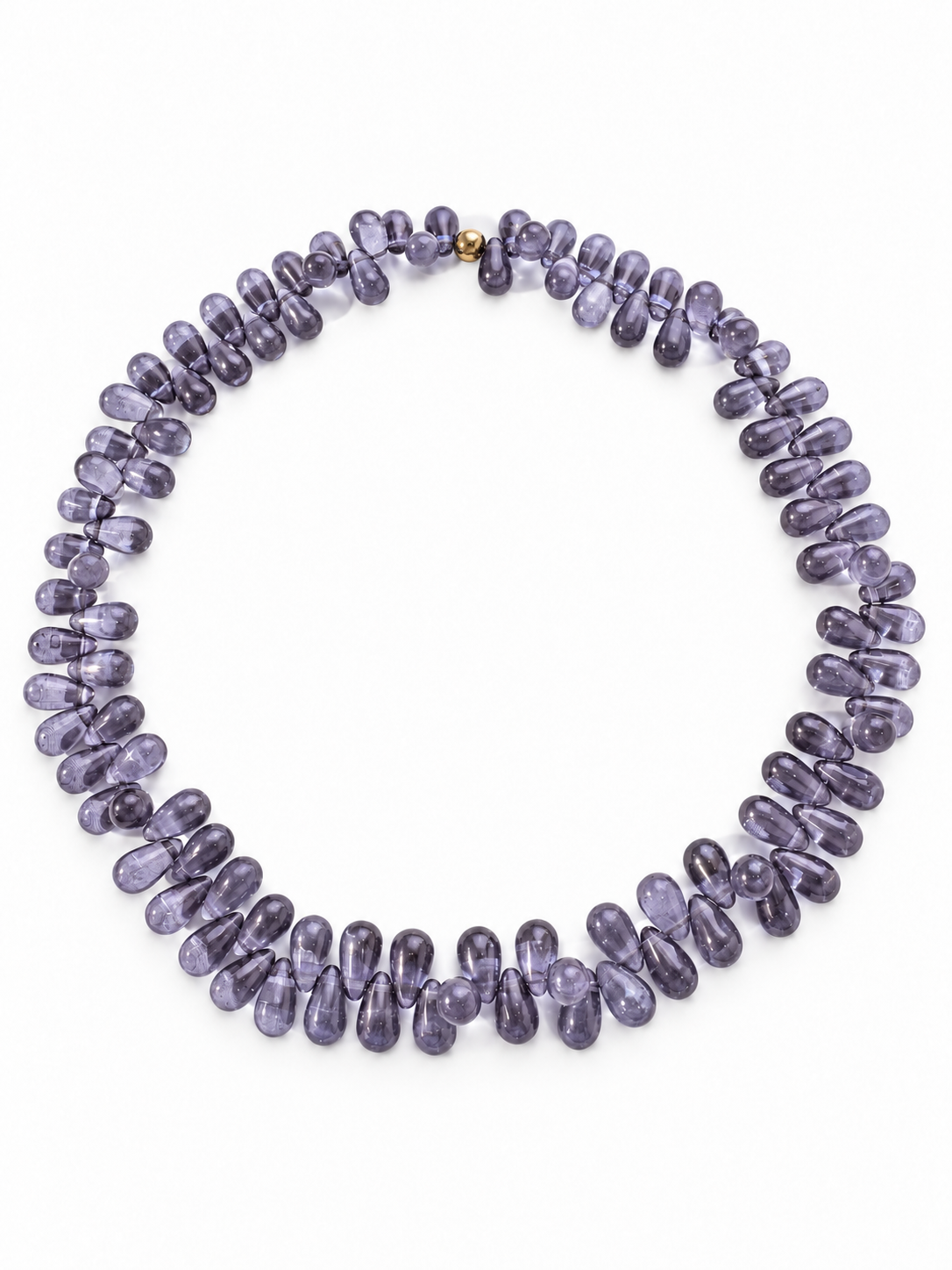 Collier Gouttes - Lavande - Fait main, perles de verre