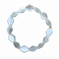 Collier Flocon - Blanc/gris - Fait main, perles de verre