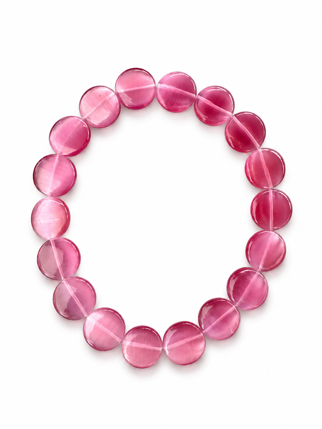 Collier Galet - Framboise - Fait main, perles de verre