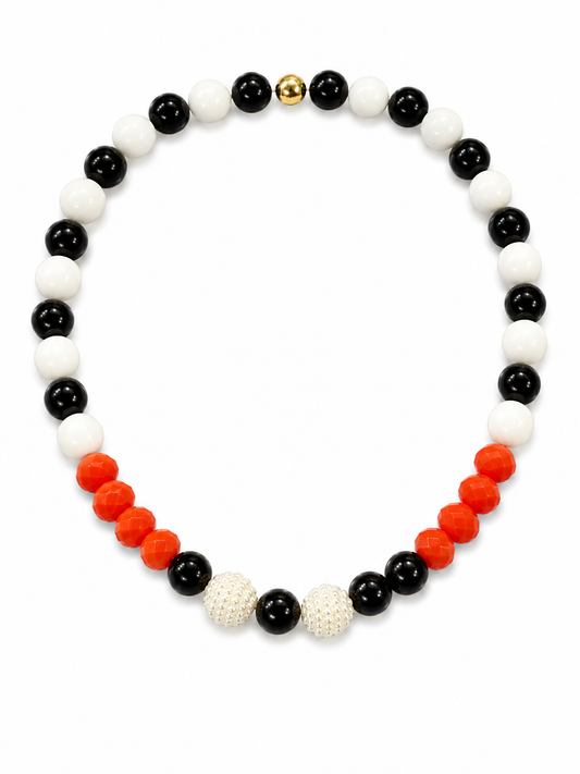 Collier Piano Orange - Fait main